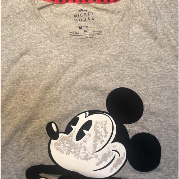 Disney Mickey Mouse Tee – Heather Gray Vintage Graphic XL - Picture 6 of 6
